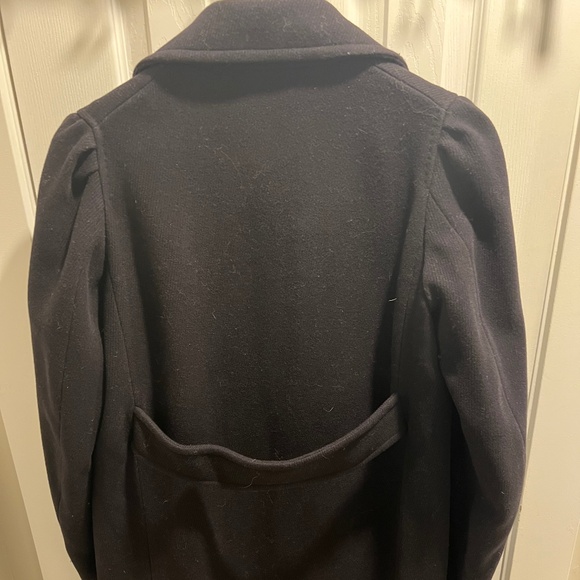 Navy cashmere pea coat - Picture 2 of 4